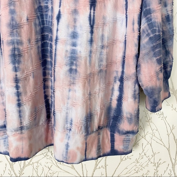 TERRA & SKY Tie Dye Textured Balloon Sleeve 14W - Picture 10 of 15